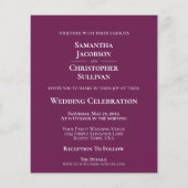 Eenvoudige uitnodiging via Magenta BUDGET Weduwfot (Achterkant)