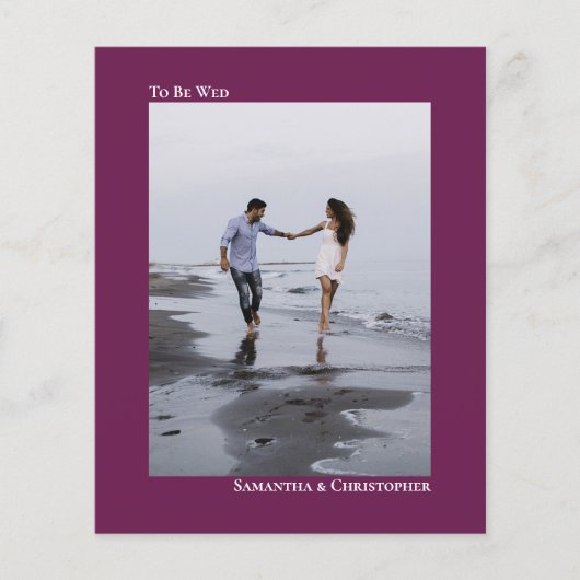 Eenvoudige uitnodiging via Magenta BUDGET Weduwfot (Voorkant)