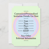 Eenvoudige uitnodiging voor "74ste VERJAARDAG" (Achterkant)