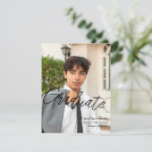 Eenvoudige uitnodiging voor afstuderen (Staand voorkant)