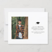 Eenvoudige uitnodiging voor Afstuderen met 2 foto' (Achterkant)