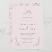 Eenvoudige uitnodiging voor blindenweddenschappen (Voorkant / Achterkant)