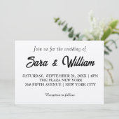 Eenvoudige uitnodiging voor Boho Kraft Wedding (Staand voorkant)