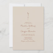 Eenvoudige uitnodiging voor Botanische Line Art We (Voorkant)