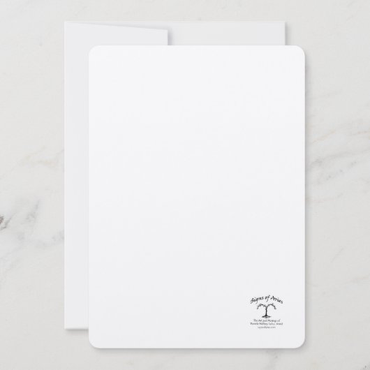 Eenvoudige uitnodiging voor bruiloft  (Achterkant)