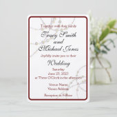 Eenvoudige uitnodiging voor bruiloft (Staand voorkant)