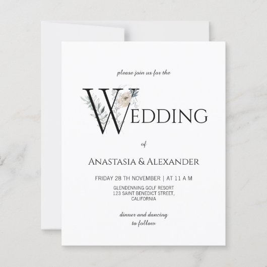 Eenvoudige uitnodiging voor budgetweddenschappen (Voorkant)