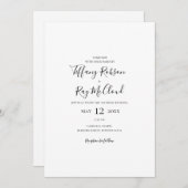 Eenvoudige uitnodiging voor Casual bruiloft via El (Voorkant / Achterkant)