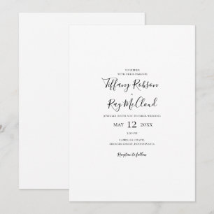 Eenvoudige uitnodiging voor Casual bruiloft via El