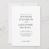 Eenvoudige uitnodiging voor Chic Calligraphy Weddi (Voorkant)