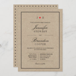 Eenvoudige uitnodiging voor Chic Kraft Typography 