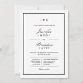 Eenvoudige uitnodiging voor Chic Typography Weddin (Voorkant)