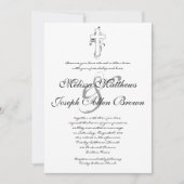 Eenvoudige uitnodiging voor Christelijke bruiloft  (Voorkant)