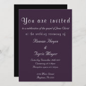 Eenvoudige uitnodiging voor Christelijke bruiloft (Voorkant / Achterkant)