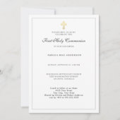 Eenvoudige uitnodiging voor de eerste Heilige Comm (Voorkant)