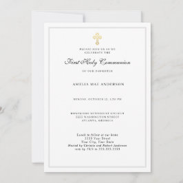 Eenvoudige uitnodiging voor de eerste Heilige Comm