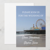 Eenvoudige uitnodiging voor de Ferris Wheel op San (Voorkant / Achterkant)