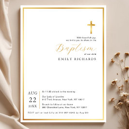 Eenvoudige uitnodiging voor de moderne gouden krui