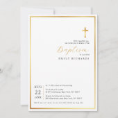 Eenvoudige uitnodiging voor de moderne gouden krui (Voorkant)