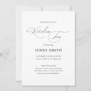 Eenvoudige uitnodiging voor donkere en witte donke