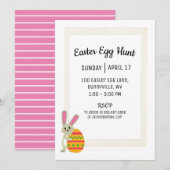 Eenvoudige uitnodiging voor Easter Egg Hunt Party (Voorkant / Achterkant)