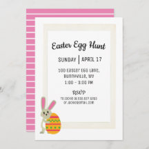 Eenvoudige uitnodiging voor Easter Egg Hunt Party