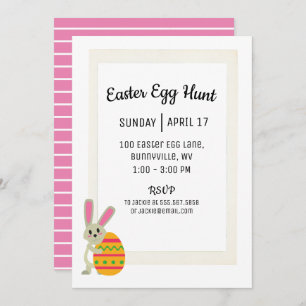 Eenvoudige uitnodiging voor Easter Egg Hunt Party