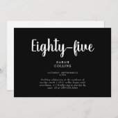 Eenvoudige uitnodiging voor een 85e verjaardag van (Voorkant / Achterkant)