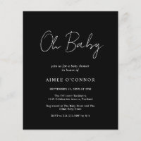 Eenvoudige uitnodiging voor een Baby shower voor e