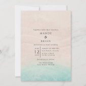 Eenvoudige uitnodiging voor een Beach-fotoweddensc (Voorkant)