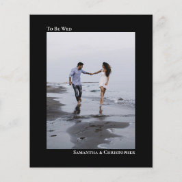 Eenvoudige uitnodiging voor een Black BUDGET Wedde