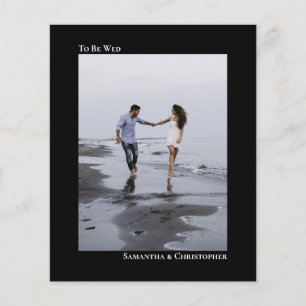 Eenvoudige uitnodiging voor een Black BUDGET Wedde