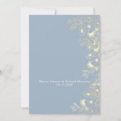 Eenvoudige uitnodiging voor een blauwe bruiloft (Achterkant)