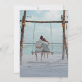 Eenvoudige uitnodiging voor een blauwe bruiloft me (Achterkant)