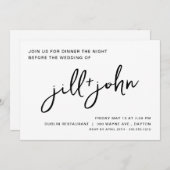 Eenvoudige uitnodiging voor een bruiloft (Voorkant / Achterkant)