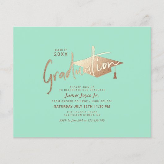 Eenvoudige uitnodiging voor een budgettaire minimu flyer (Voorkant)