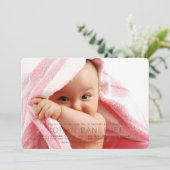 Eenvoudige uitnodiging voor een eerste-rijstceremo (Staand voorkant)