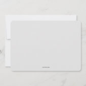 Eenvoudige uitnodiging voor een eerste-rijstceremo (Achterkant)