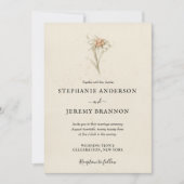 Eenvoudige uitnodiging voor een Floral Weddenschap (Voorkant)