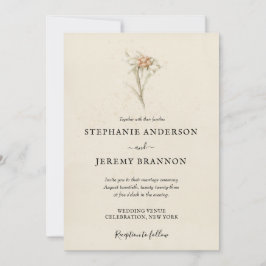 Eenvoudige uitnodiging voor een Floral Weddenschap