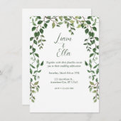 Eenvoudige uitnodiging voor een Grieks huwelijk (Voorkant / Achterkant)