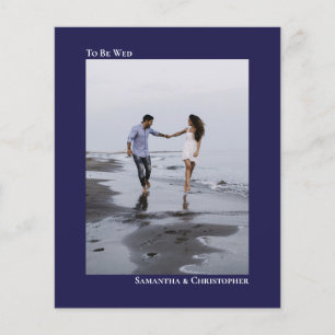 Eenvoudige uitnodiging voor een marineblauw BUDGET