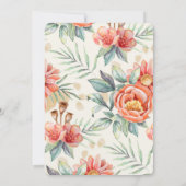 Eenvoudige uitnodiging voor een modern Sage Floral (Achterkant)