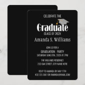 Eenvoudige uitnodiging voor een moderne GraduParti (Voorkant / Achterkant)