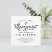 Eenvoudige uitnodiging voor een moderne servicepar (Staand voorkant)