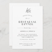 Eenvoudige uitnodiging voor een olive-filiaal (Voorkant / Achterkant)