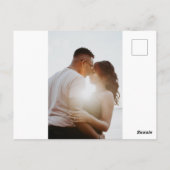 Eenvoudige uitnodiging voor een overlay-fotowedden (Achterkant)