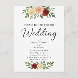 Eenvoudige uitnodiging voor een overlay-fotowedden