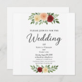 Eenvoudige uitnodiging voor een overlay-fotowedden (Voorkant / Achterkant)