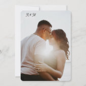 Eenvoudige uitnodiging voor een overlay-fotowedden (Achterkant)